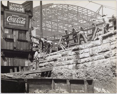 Construction Work at or Near the St. Louis Union Station Train Sheds by Charles Clement Holt